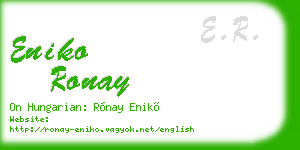 eniko ronay business card
